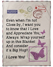 BUTTERFLY LOVING WIFE Premium Large Fleece Blanket - 60" x 80" front
