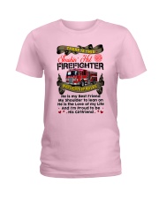Firefighter's Girlfriend Ladies T-Shirt tile