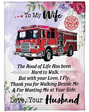 Firefighter's Wife Large Fleece Blanket - 60" x 80" front