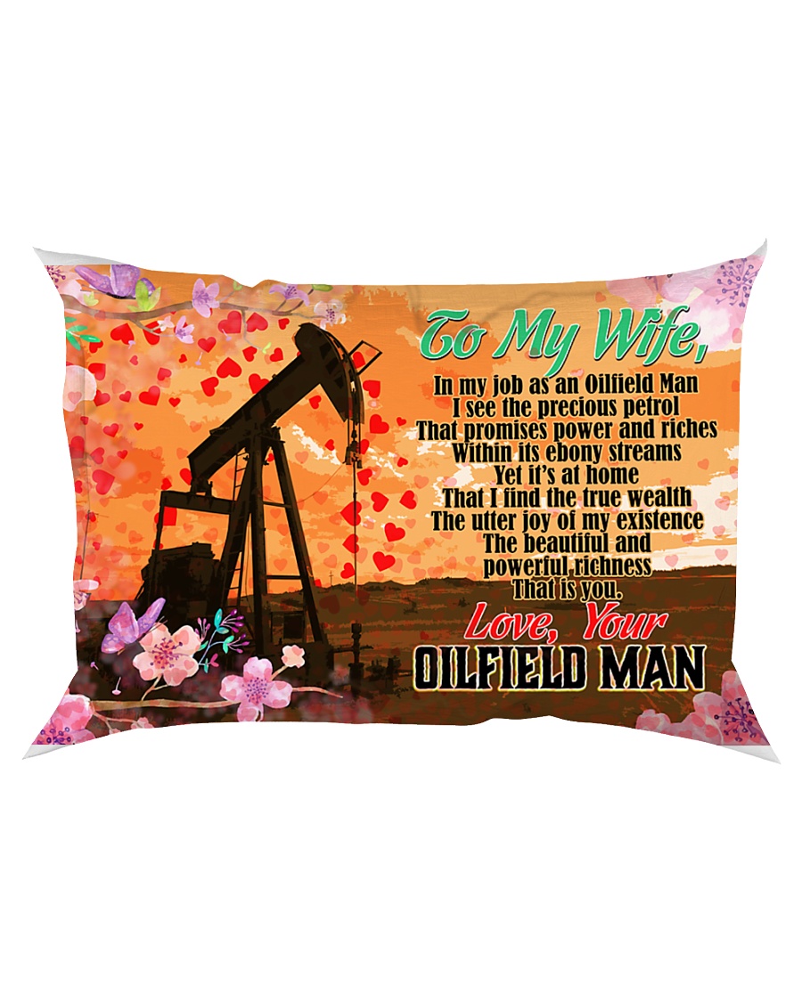 GIFT FOR A OILFIELD MAN'S WIFE - PREMIUM Rectangular Pillowcase