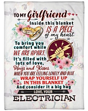 ELECTRICIAN'S GIRLFRIEND- PREMIUM Large Fleece Blanket - 60" x 80" front