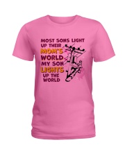 Lineman's mom Ladies T-Shirt tile