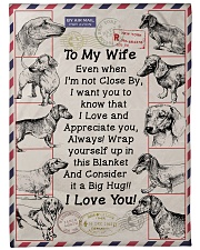 Gift for Dachshund Loving Wife Large Fleece Blanket - 60" x 80" front