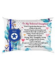 GIFT FOR A POLICE OFFICER'S DAUGHTER - PREMIUM Rectangular Pillowcase back