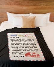 Trucker's Son Large Fleece Blanket - 60" x 80" aos-coral-fleece-blanket-60x80-lifestyle-front-02