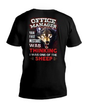 Office Manager - I'm the Wolf V-Neck T-Shirt tile