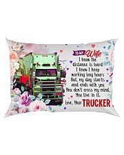 GIFT FOR A TRUCKER'S WIFE- PREMIUM Rectangular Pillowcase back