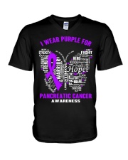 Pancreatic Cancer V-Neck T-Shirt thumbnail
