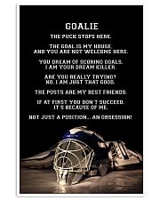 Goalie poster 11x17 Poster front