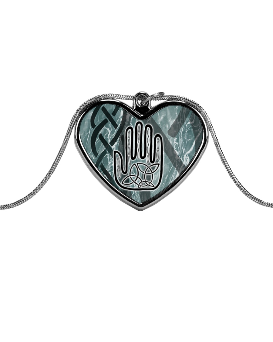 One Man's Work Celtic Hand Jewellery Metallic Heart Necklace