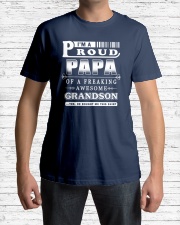 I'm a Proud Papa of a freaking Awesome Grandson Classic T-Shirt lifestyle-mens-crewneck-front-1
