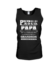 I'm a Proud Papa of a freaking Awesome Grandson Unisex Tank thumbnail