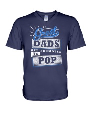 Great Dads Get Promoted to POP V-Neck T-Shirt thumbnail