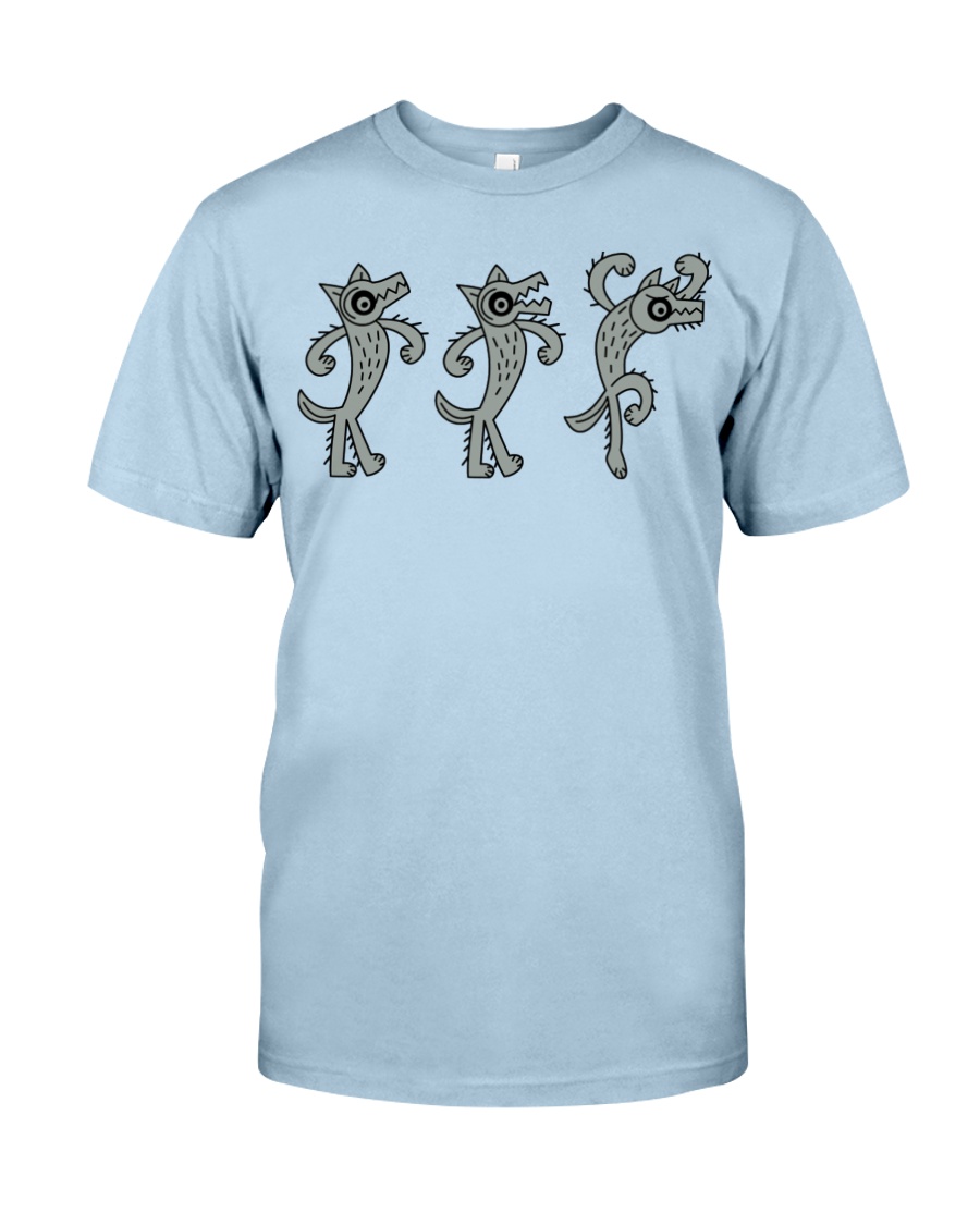 Three Wolves Vs Goat Goat Shirt Farmer Shirt Goat Classic T-Shirt