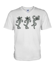 Three Wolves Vs Goat Goat Shirt Farmer Shirt Goat V-Neck T-Shirt thumbnail