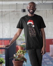 Black Cat Christmas Light Classic T-Shirt apparel-classic-tshirt-lifestyle-front-34