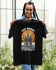 Eat Drink And Be Scary-01 Classic T-Shirt apparel-classic-tshirt-lifestyle-front-131