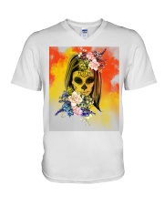 Dia de Los Muertos clothing- Day of the Dead V-Neck T-Shirt tile