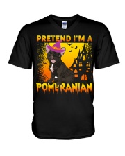 PRETEND I M A POMERANIAN V-Neck T-Shirt tile