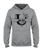 U Floral Split Alphabets Monogram Personalized Custom Hooded Sweatshirt tile