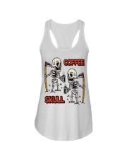 Coffee and skull Ladies Flowy Tank tile