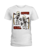 Coffee and skull Ladies T-Shirt tile