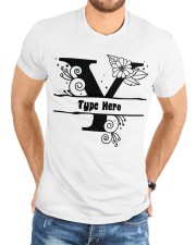 Y Floral Split Alphabets Monogram Personalized Custom Premium Fit Mens Tee custom-t-shirts-premium-fit-men-lifestyle-front-58