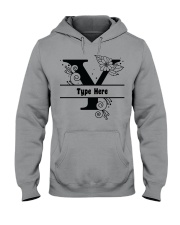 Y Floral Split Alphabets Monogram Personalized Custom Hooded Sweatshirt tile