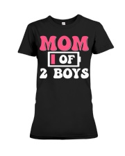 Mom 1 Of 2 Boys - Best Quality T-shirt Premium Fit Ladies Tee front