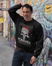 Punisher Ugly Christmas Crewneck Sweatshirt lifestyle-unisex-sweatshirt-front-4
