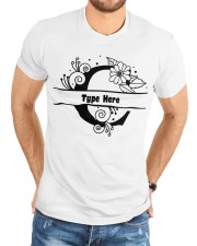 C Floral Split Alphabets Monogram Personalized Custom Premium Fit Mens Tee custom-t-shirts-premium-fit-men-lifestyle-front-58