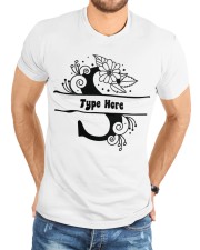 S Floral Split Alphabets Monogram Personalized Custom Premium Fit Mens Tee custom-t-shirts-premium-fit-men-lifestyle-front-58