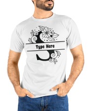 S Floral Split Alphabets Monogram Personalized Custom Premium Fit Mens Tee custom-t-shirts-premium-fit-men-lifestyle-front-68