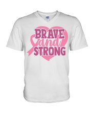 Brave And Strong V-Neck T-Shirt tile