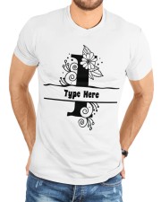 I Floral Split Alphabets Monogram Personalized Custom Premium Fit Mens Tee custom-t-shirts-premium-fit-men-lifestyle-front-58