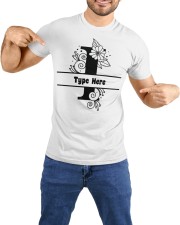I Floral Split Alphabets Monogram Personalized Custom Premium Fit Mens Tee custom-t-shirts-premium-fit-men-lifestyle-front-66