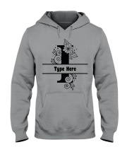 I Floral Split Alphabets Monogram Personalized Custom Hooded Sweatshirt tile