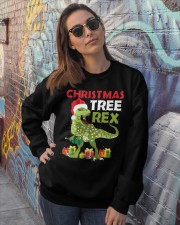 Christmas Tree Rex Crewneck Sweatshirt lifestyle-unisex-sweatshirt-front-3