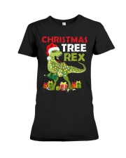 Christmas Tree Rex Premium Fit Ladies Tee tile