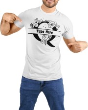 Q Floral Split Alphabets Monogram Personalized Custom Premium Fit Mens Tee custom-t-shirts-premium-fit-men-lifestyle-front-66