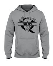 Q Floral Split Alphabets Monogram Personalized Custom Hooded Sweatshirt tile