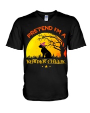 PRETEND I M A BORDER COLLIE V-Neck T-Shirt tile
