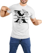 X Floral Split Alphabets Monogram Personalized Custom Premium Fit Mens Tee custom-t-shirts-premium-fit-men-lifestyle-front-66