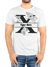 X Floral Split Alphabets Monogram Personalized Custom Premium Fit Mens Tee custom-t-shirts-premium-fit-men-lifestyle-front-72