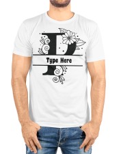 P Floral Split Alphabets Monogram Personalized Custom Premium Fit Mens Tee custom-t-shirts-premium-fit-men-lifestyle-front-72