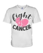 Fight Cancer V-Neck T-Shirt tile