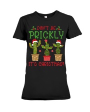 Don't Be Prickly It's Christmas Premium Fit Ladies Tee tile