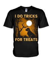 I DO TRICKS FOR TREATS V-Neck T-Shirt tile