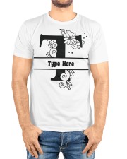T Floral Split Alphabets Monogram Personalized Custom Premium Fit Mens Tee custom-t-shirts-premium-fit-men-lifestyle-front-72
