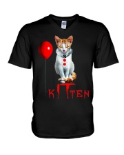 HORROR KITTEN V-Neck T-Shirt tile